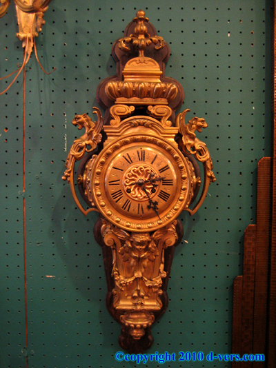 Louis XVI Wall Clock Gilded Ormolu French 19th Century Louis XVI Wall Clock Gilded Ormolu French 19th Century