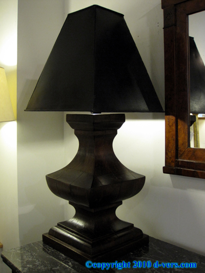 Balustrade Table Lamp Hand Carved Wood 20th Century French Balustrade Table Lamp Hand Carved Wood 20th Century French