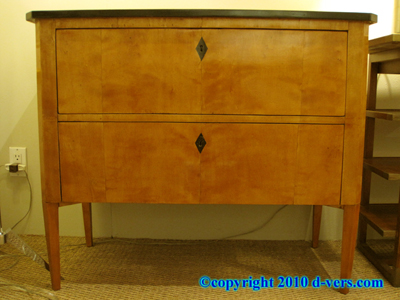 Louis XVI Two Drawer Chest Ebonized Italian 19th Century Louis XVI Two Drawer Chest Ebonized Italian 19th Century